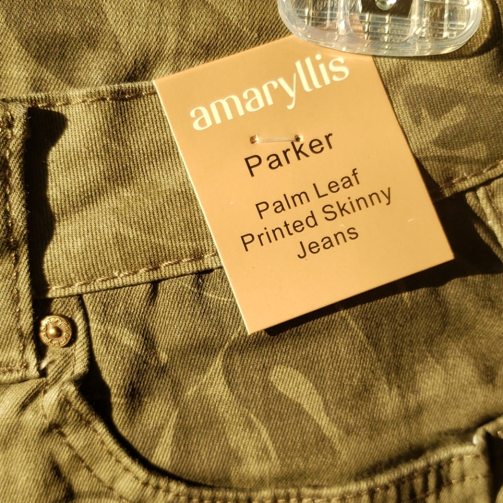 "Parker" palm leaf skinny jeans - Picture 4 of 13